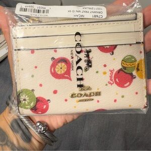 NWT Coach Christmas Ornament ID
Card Case Keychain